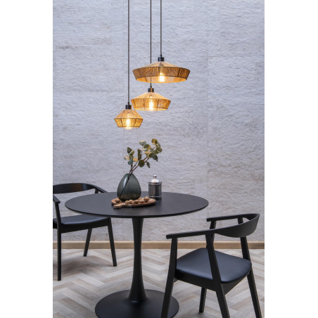 Lucide YUNKAI - Suspension - Ø 60 cm - 3xE27 - Naturel