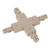 Lucide TRACK connecteur en X - Système de rail monophasé / Éclairage sur rail - Taupe (Extension)