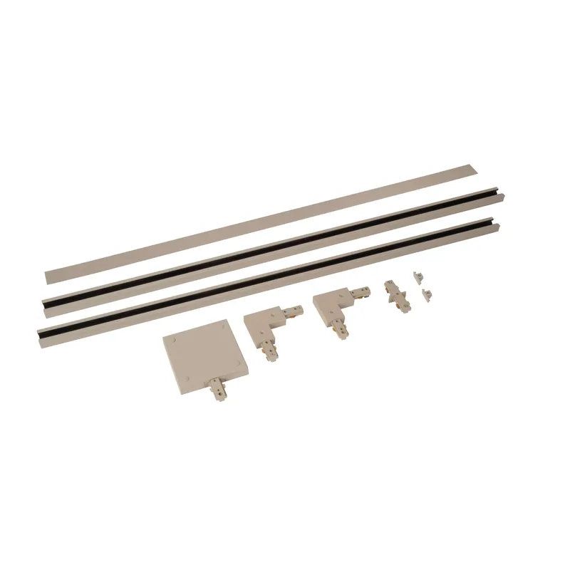 Lucide TRACK Kit de démarrage - Système de rail monophasé / Éclairage sur rail - 2 mètres - Taupe