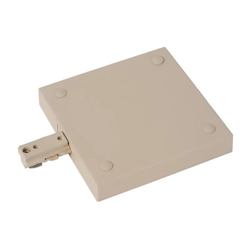 Lucide TRACK Alimentation - Système de rail monophasé / Éclairage sur rail - Simple/Double - Taupe(Extension)