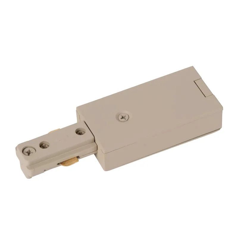 Lucide TRACK Alimentation - Système de rail monophasé / Éclairage sur rail - Simple - Taupe (Extension)
