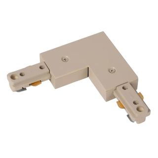 Lucide TRACK connecteur en L - Système de rail monophasé / Éclairage sur rail - Gauche - Taupe(Extension)