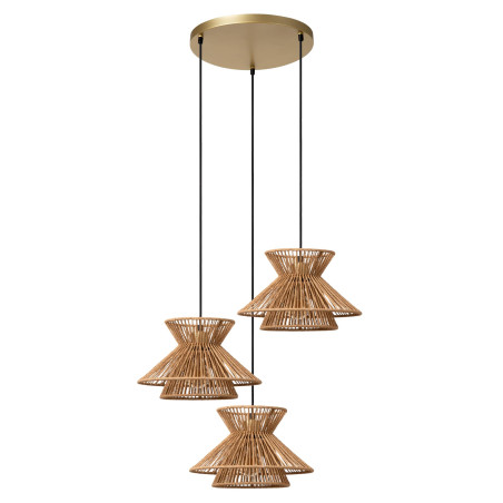 Lucide TASMAN - Suspension - 3xE27 - Naturel