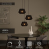 Lucide JESSICA - Suspension - Ø 35,5 cm - 3xE27 - Noir