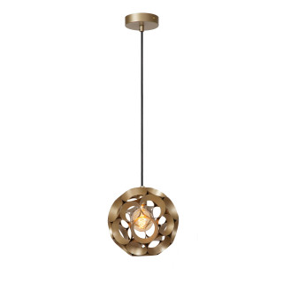 Lucide HANNELORE - Suspension - Ø 30 cm - 1xE27 - Or Mat / Laiton