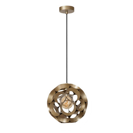 Lucide HANNELORE - Suspension - Ø 30 cm - 1xE27 - Or Mat / Laiton
