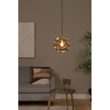 Lucide HANNELORE - Suspension - Ø 30 cm - 1xE27 - Or Mat / Laiton