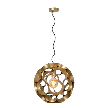 Lucide HANNELORE - Suspension - Ø 40 cm - 1xE27 - Or Mat / Laiton