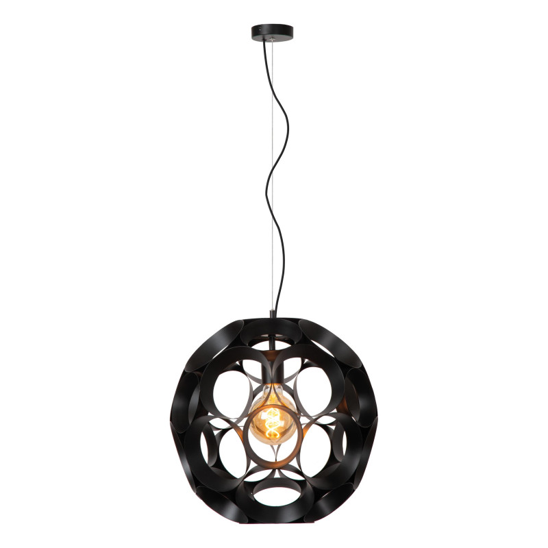 Lucide HANNELORE - Suspension - Ø 40 cm - 1xE27 - Noir