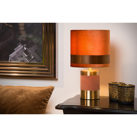 Lucide EXTRAVAGANZA FRIZZLE - Lampe de table - Ø 18 cm - 1xE14 - Brun