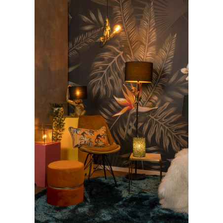 Lucide EXTRAVAGANZA FRIZZLE - Lampe de table - Ø 18 cm - 1xE14 - Brun