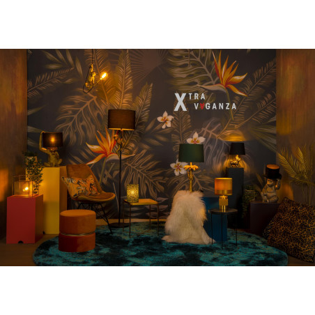 Lucide EXTRAVAGANZA FRIZZLE - Lampe de table - Ø 18 cm - 1xE14 - Brun