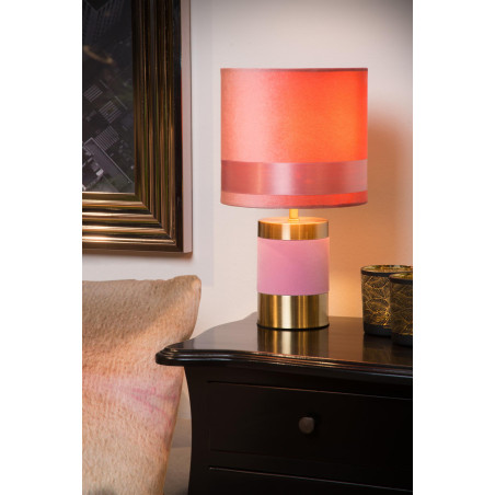 Lucide EXTRAVAGANZA FRIZZLE - Lampe de table - Ø 18 cm - 1xE14 - Rose