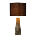 Lucide EXTRAVAGANZA VELVET - Lampe de table - Ø 25 cm - 1xE27 - Noir