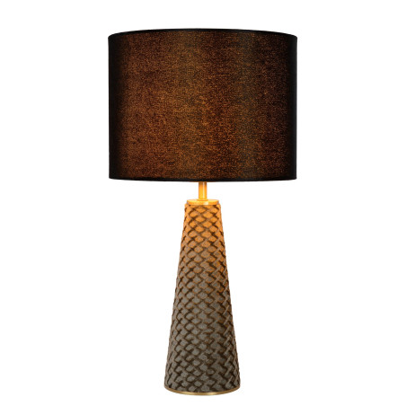 Lucide EXTRAVAGANZA VELVET - Lampe de table - Ø 25 cm - 1xE27 - Noir