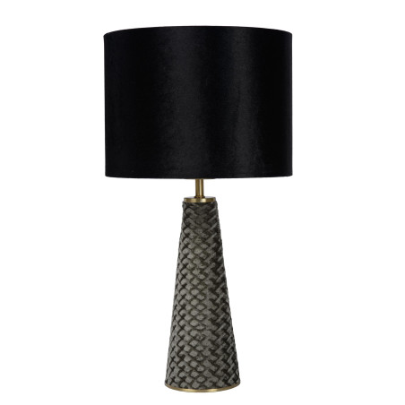 Lucide EXTRAVAGANZA VELVET - Lampe de table - Ø 25 cm - 1xE27 - Noir