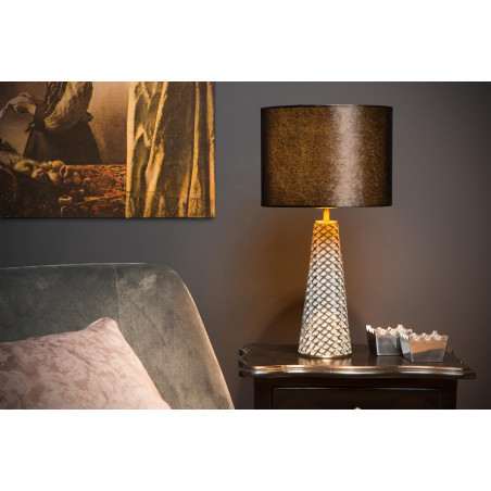 Lucide EXTRAVAGANZA VELVET - Lampe de table - Ø 25 cm - 1xE27 - Noir