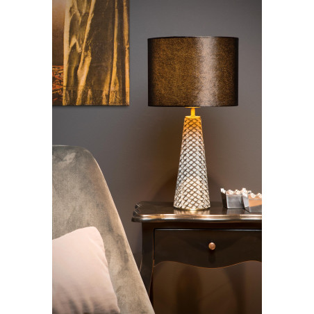 Lucide EXTRAVAGANZA VELVET - Lampe de table - Ø 25 cm - 1xE27 - Noir