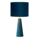 Lucide EXTRAVAGANZA VELVET - Lampe de table - Ø 25 cm - 1xE27 - Turquoise