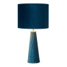 Lucide EXTRAVAGANZA VELVET - Lampe de table - Ø 25 cm - 1xE27 - Turquoise