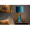 Lucide EXTRAVAGANZA VELVET - Lampe de table - Ø 25 cm - 1xE27 - Turquoise
