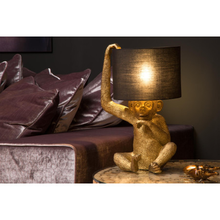 Lucide EXTRAVAGANZA CHIMP - Lampe de table - Ø 30 cm - 1xE14 - Noir