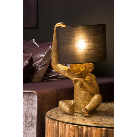 Lucide EXTRAVAGANZA CHIMP - Lampe de table - Ø 30 cm - 1xE14 - Noir