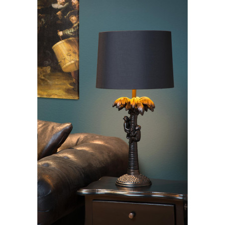 Lucide EXTRAVAGANZA COCONUT - Lampe de table - Ø 30,5 cm - 1xE27 - Noir