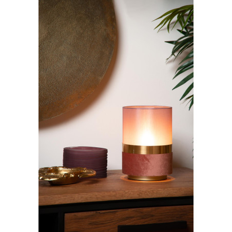 Lucide EXTRAVAGANZA TUSSE - Lampe de table - Ø 15 cm - 1xE14 - Rose
