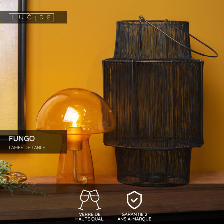 Lucide FUNGO - Lampe de table - 1xE27 - Orange