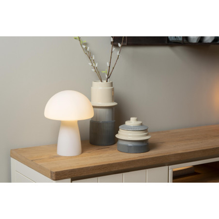 Lucide FUNGO - Lampe de table - 1xE27 - Opalin