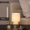 Lucide WOOLLY - Lampe de table - Ø 16 cm - 1xE14 - Crème