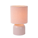 Lucide WOOLLY - Lampe de table - Ø 16 cm - 1xE14 - Rose