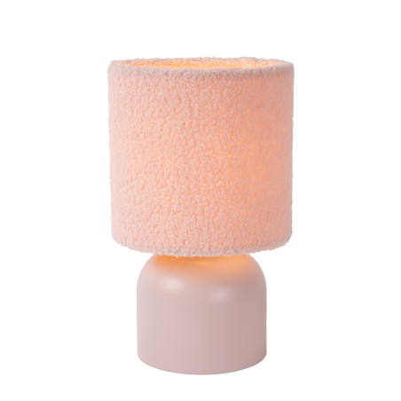 Lucide WOOLLY - Lampe de table - Ø 16 cm - 1xE14 - Rose