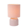 Lucide WOOLLY - Lampe de table - Ø 16 cm - 1xE14 - Rose
