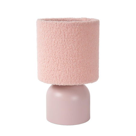 Lucide WOOLLY - Lampe de table - Ø 16 cm - 1xE14 - Rose