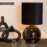 Lucide ESTERAD - Lampe de table - Ø 24 cm - 1xE14 - Noir