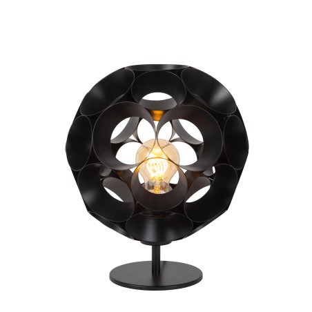Lucide HANNELORE - Lampe de table - Ø 25 cm - 1xE27 - Noir