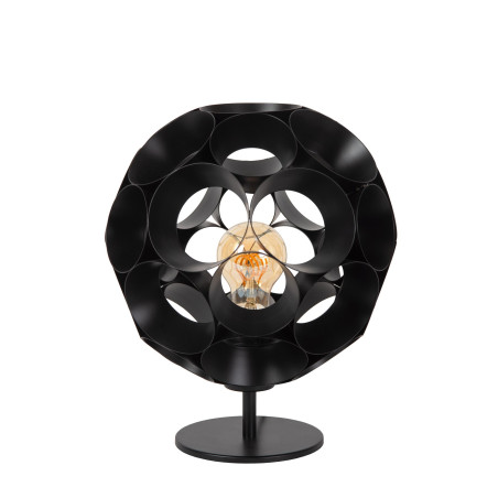 Lucide HANNELORE - Lampe de table - Ø 25 cm - 1xE27 - Noir
