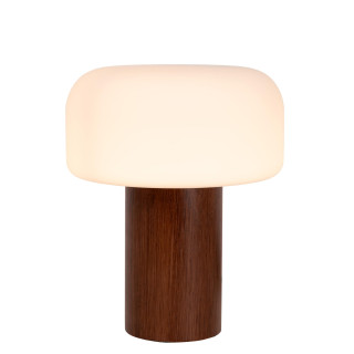 Lucide KENAN - Lampe de table - Ø 22 cm - 1xE14 - Aspect bois
