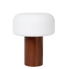 Lucide KENAN - Lampe de table - Ø 22 cm - 1xE14 - Aspect bois