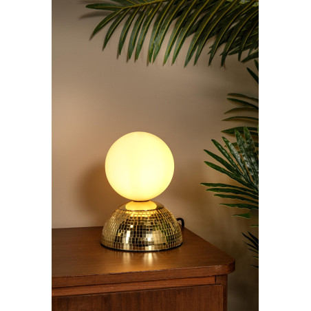 Lucide GLITZER - Lampe de table - Ø 14 cm - 1xG9 - Or - Essential