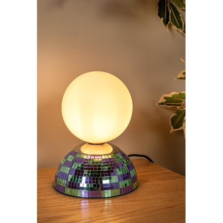 Lucide GLITZER - Lampe de table - Ø 14 cm - 1xG9 - Bleu - Essential