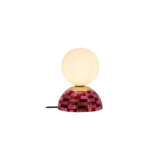 Lucide GLITZER - Lampe de table - Ø 14 cm - 1xG9 - Rose - Essential