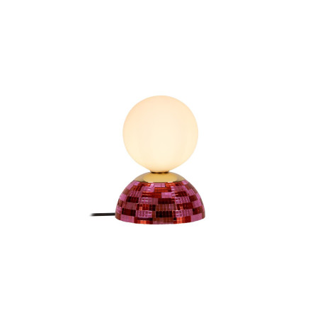 Lucide GLITZER - Lampe de table - Ø 14 cm - 1xG9 - Rose - Essential