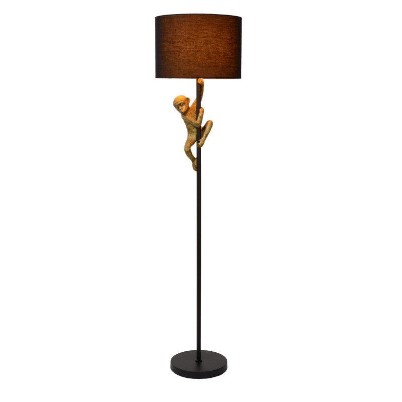 Lucide EXTRAVAGANZA CHIMP - Lampadaire - Ø 35 cm - 1xE27 - Noir