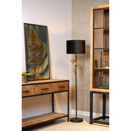 Lucide EXTRAVAGANZA CHIMP - Lampadaire - Ø 35 cm - 1xE27 - Noir