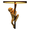 Lucide EXTRAVAGANZA CHIMP - Lampadaire - Ø 35 cm - 1xE27 - Noir