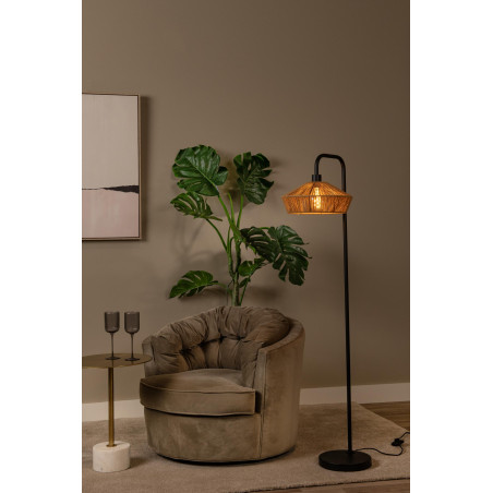 Lucide YUNKAI - Lampadaire - Ø 40 cm - 1xE27 - Naturel