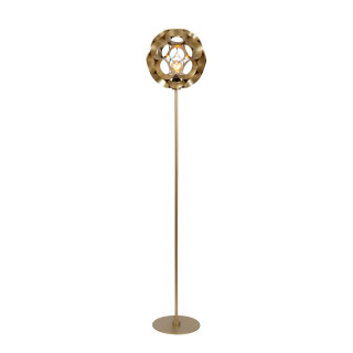 Lucide HANNELORE - Lampadaire - Ø 30 cm - 1xE27 - Or Mat / Laiton